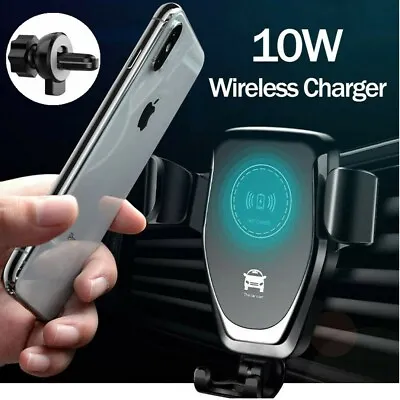 360° Wireless Charger Fast Charging Car Mount Phone Holder Automatic Clamping • £7.99