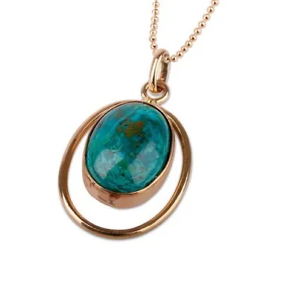 Special Eilat Stone Israel Pendant 14k Gold + Necklace ! High Quality Jewelry • $380