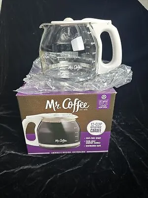 NEW IN BOX-12 Cup Glass Replacement Pot Carafe For Mr. Coffee White Lid Handle • $24.99