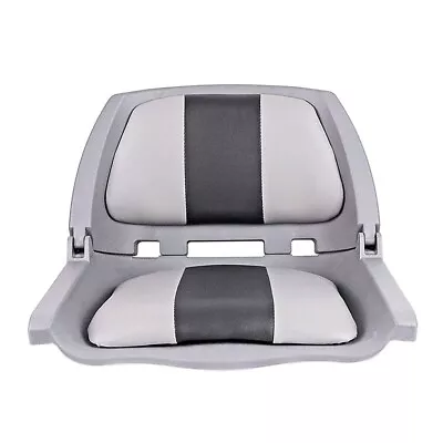 Boat Seat Molded With Padded Cushions Grey / Charcoal 1010-ABC • $59.83