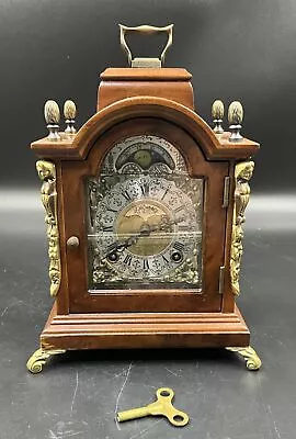 Wuba Warmink Vintage Shelf Mantel Bracket Clock With Moon Phase 8 Day Movement • $200