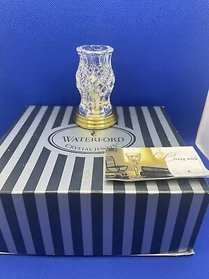 Waterford  Miniature Hurricane Candle Lamp  W/Brass Base New W/box Retired • $45.99