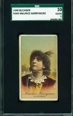 1887 N284 Buchner Gold Coin Tobacco Actor  MAURICE BARRYMORE As Romeo  SGC 30 • $159.95