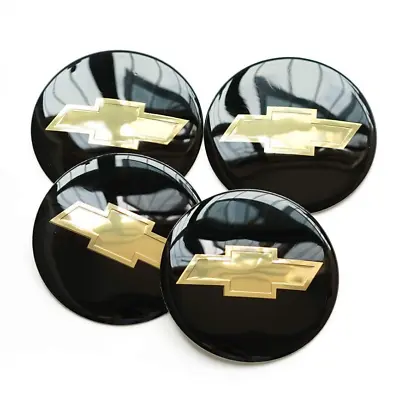 For Chevrolet 4x65mm Wheel Centre Stickers Emblem Badge BlackGold New • $49.99