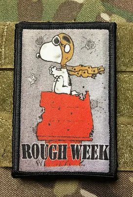 Red Baron  Rough Week Morale Patch Tactical ARMY Hook Military USA • $8.49