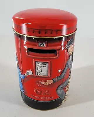 Vintage Churchill's Embossed Heritage Of England Post Box Empty Tin Coin Bank • $9.99