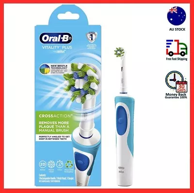 NEW Oral B Vitality Plus Cross Precision Clean Rechargeable Electric Toothbrush • $46.95