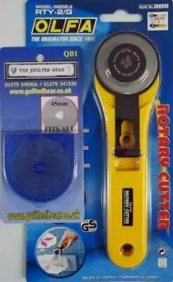 Olfa Rotary Cutter 45mm With Quilted Bear Replacement Spare Blade 45mm Brand New • £18.60