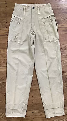 Vintage Totally 80s Women’s HIGH Waist CARGO Pantsbaggy/surplus Fit.28”/30” • $29