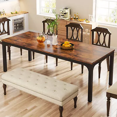 Tribesigns Large Dining Table For 6 To 8 People 79 Inch Rectangle Kitchen Table • $163.78