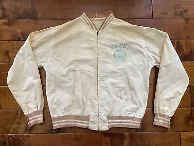 Vintage 1960's BATES COLLEGE Academia Zip-Up Varsity Sports Jacket • $29.99