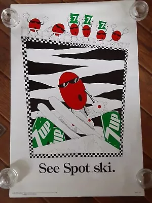 New Old Stock Rare 1988 Original 7 Up Spot Official Seven-Up Poster 23 × 35   • $125.99