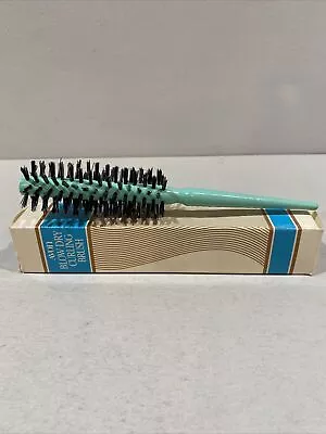 NEW Vintage Avon Blow Dry Curling 7.5” Hair Brush Turquoise Blue NOS • $32.27