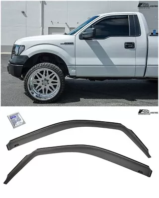 EOS Visors For 09-14 Ford F-150 Regular Cab IN-CHANNEL Side Window Rain Guard • $27.99