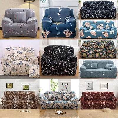 $16.39 • Buy Sofa Covers 1/2/3/4 Seater Floral Elastic High Stretch Slipcover Couch Protector