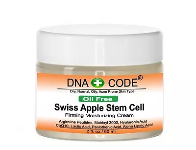 OIL FREE Swiss Apple Stem Cell Cream Argireline Matrixyl 3000 Hyaluronic Acid • $29.95