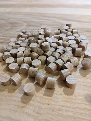 12mm Tapered Oak Plugs X 100  European Oak Pellets To Suit 12mm Hole. • £15