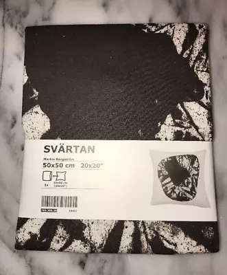 Ikea SVÄRTAN Svartan Cushion Cover 20x20  Black / White Limited Edition • £19.24