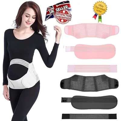 Pregnancy Maternity Belt Lumbar Back Support Waist Band Belly Bump Brace Strap • £7.64