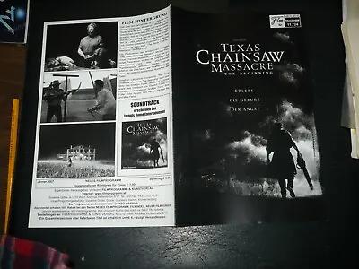 TEXAS CHAINSAW MASSACRE - THE BEGINNING NM Orig Austrian Film Program [] • $10