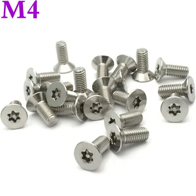 M4 Stainless Steel Pin Torx Security Countersunk Flat Head Machine Screws Bolts • £5.05