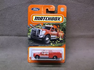 Matchbox 2021 #29 Red Ford F-550 Super Duty Fire Department Rescue Truck • $3