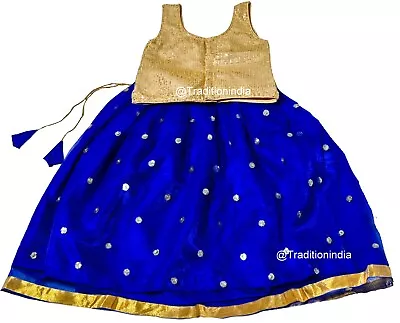 $49.05 • Buy Birthday Dress, Pavadai Set, Indian Kids Lehenga, Readymade Choli, Kids Outfits