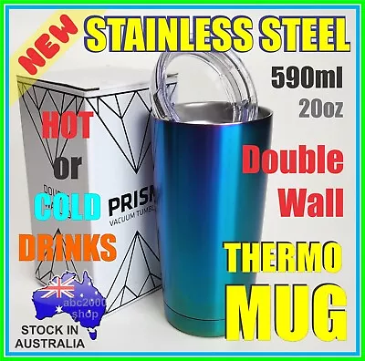 Stainless Steel Tumbler Cup Thermo Insulated Drink Car Travel Coffee Mug Gift • $24.90