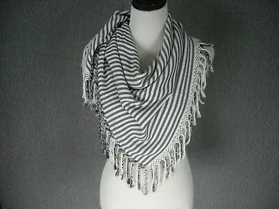 Moroccan Fringe Scarf Traditional Hand-knotted Soft Cotton 40  Square • $59