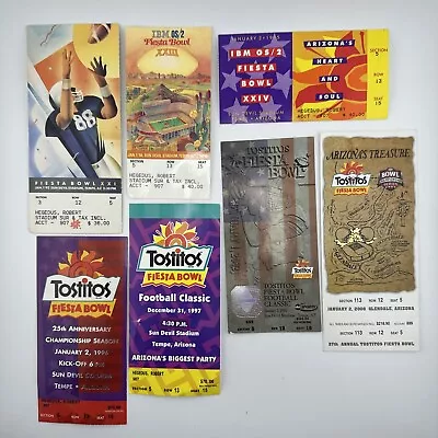 VTG Fiesta Bowl Ticket Stubs LOT OF 7 (1992-2008) • $5