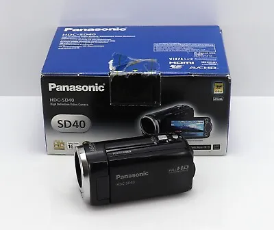 Panasonic Hdc-sd40 Camcorder Boxed Card High Definition Digital Hd Video Camera • £84.99