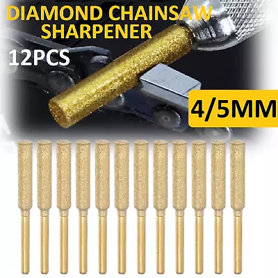 12X Diamond Chainsaw Sharpener Burr Grinder Chain Saw Drill Bits For Dremel AU • $10.99