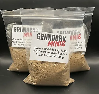 Coarse Model Basing Sand With Miniature Scale Rocks - Bases And Terrain 200g • £3.69