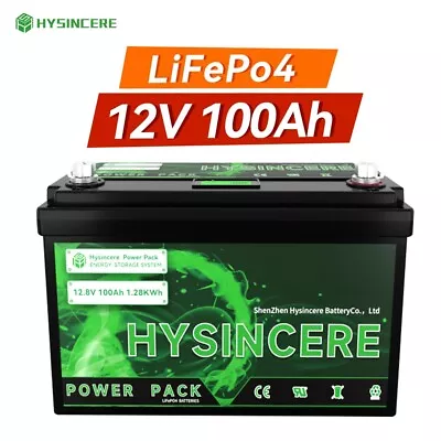 12V Lithium Battery 100Ah Deep Cycle LiFePo4 Rechargeable For Marine RV Solar • $218