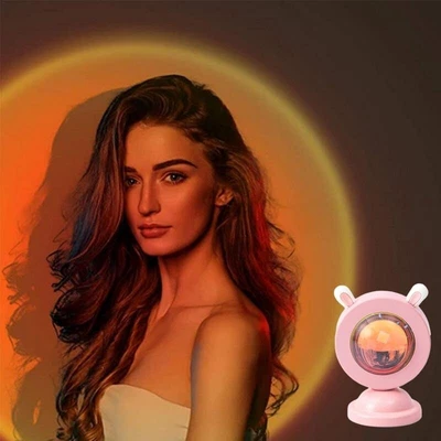 $19 • Buy Mini Sunset Light Atmosphere Ins Projector Photo LED Rainbow Dawn Table Lighting