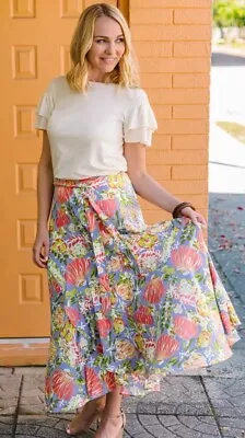 Womens Matilda Jane Lets Go Together  Day Dreaming Boho Skirt Prairie Size Large • $24.99