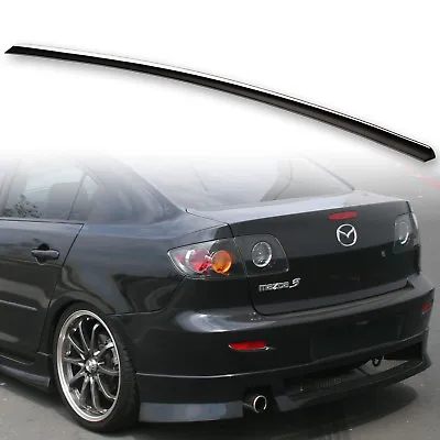 Fyralip Trunk Lip Spoiler For Mazda 3 BK 03-09 Sedan Painted Black Pearl 16W • $77.56