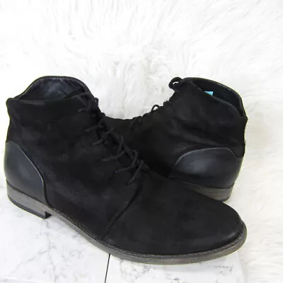 Black Tag Zara Man Black Nubuck Leather Suede Feel Chukka Boots Size EU 43 US 10 • $49.99