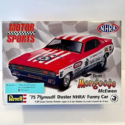 Revell 1:25 Mongoose McEwen '75 Plymouth Duster Funny Car #85-4289 MISSING PARTS • $29.99