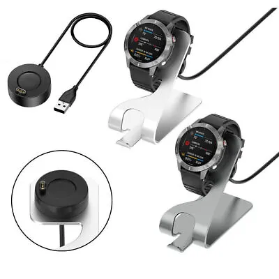 Charger Dock Stand Charging Cable For Garmin Fenix 7 6 5 Vivoactiv 5 4 3 Venu 3 • $5.99