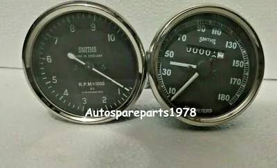 Motorcycle Speedo10-180 Tacho1-10 (4:1)RPM Replica Smith- 80mm M18X1.5 BC • $31.50