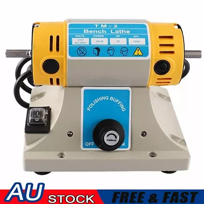 220V TM-2 Gem Jewelry Rock Bench Polishing Grinding Machine Lathe Polisher 350W • $125.99