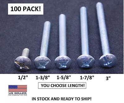 (100) #8-32 Phillips Slotted Truss Head Machine Screws Bolt Cabinet Knob Pull HN • $7.99