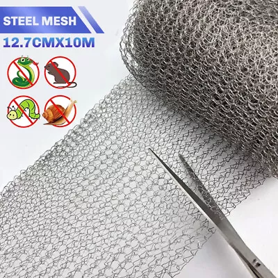 Stainless Steel Mesh Sheets Woven Fine Metal Wire Roll Filter Screen Insect Net • £11.99