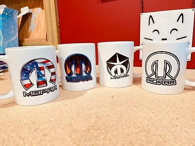 Pick Any TWO Custom Mopar  M  11oz. Coffee Mugs W/FREE Decal & Free Shipping • $24.99