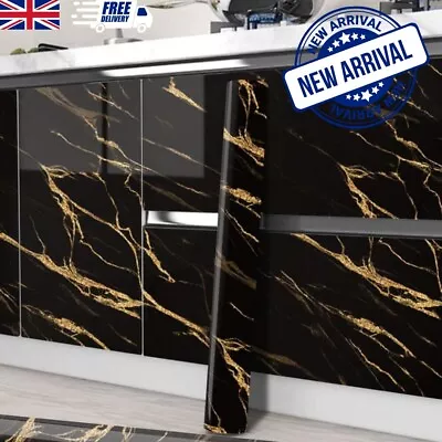 Self Adhesive Kitchen Worktop Covering Vinyl Wrap Cupboard Door Marble Stickers • £10.99