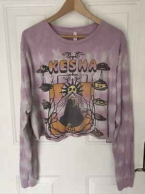 £78.64 • Buy KESHA I’ve Found A Rainbow 2017 Concert Tie Dye T-SHIRT, Size XL, Cut Off 