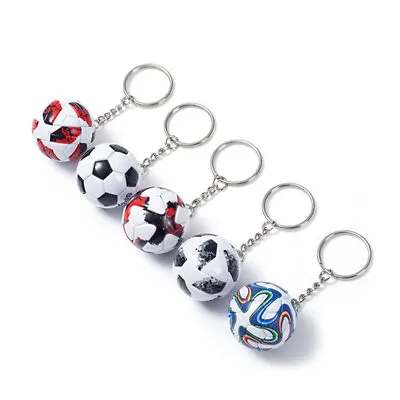 3D Sports Souvenirs PU Leather Keyring Men Soccer Fan Keychain Pendant Kids Gift • £3.29