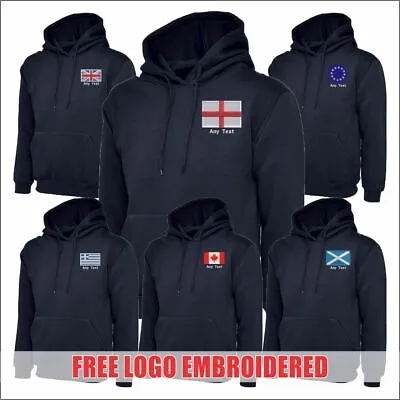 Countries FLAGS Personalised Hooded Sweatshirts Patriotic Men Pullover Hoodies  • £18.39