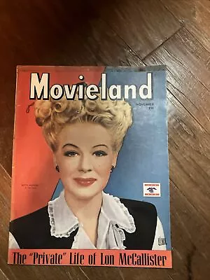 Movieland Nov 1944 Vol 2 No 10 Betty Hutton Cover Lenore Aubert Back Cover • $5